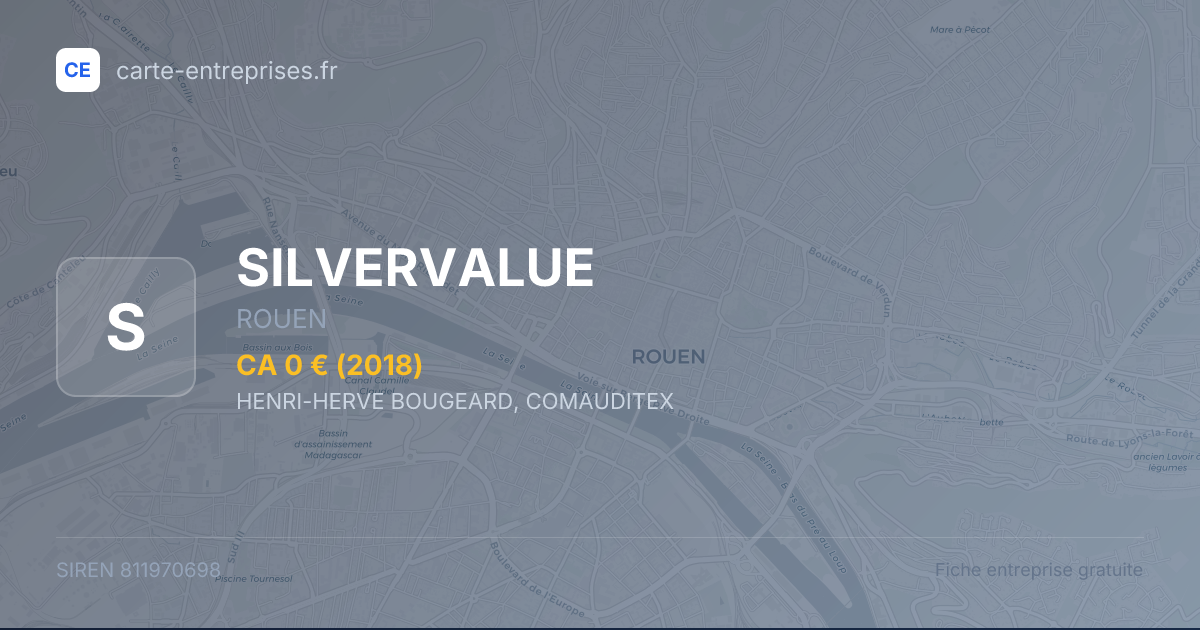 SILVERVALUE — 811970698 — fiche entreprise