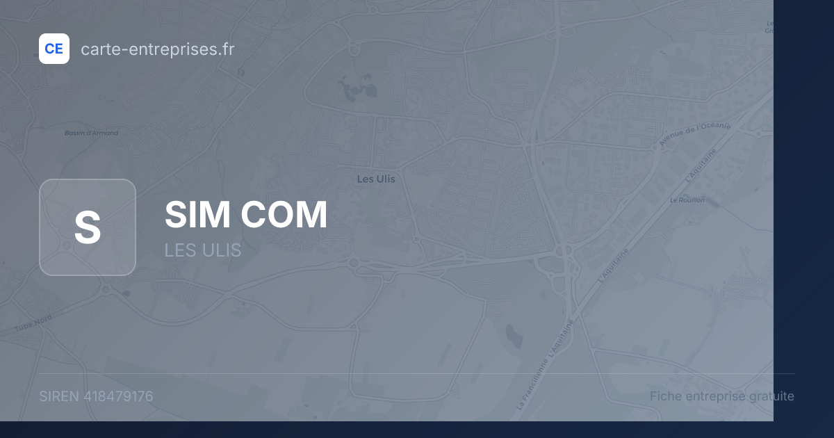 SIM COM — 418479176 — fiche entreprise