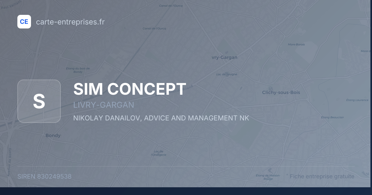 SIM CONCEPT — 830249538 — fiche entreprise