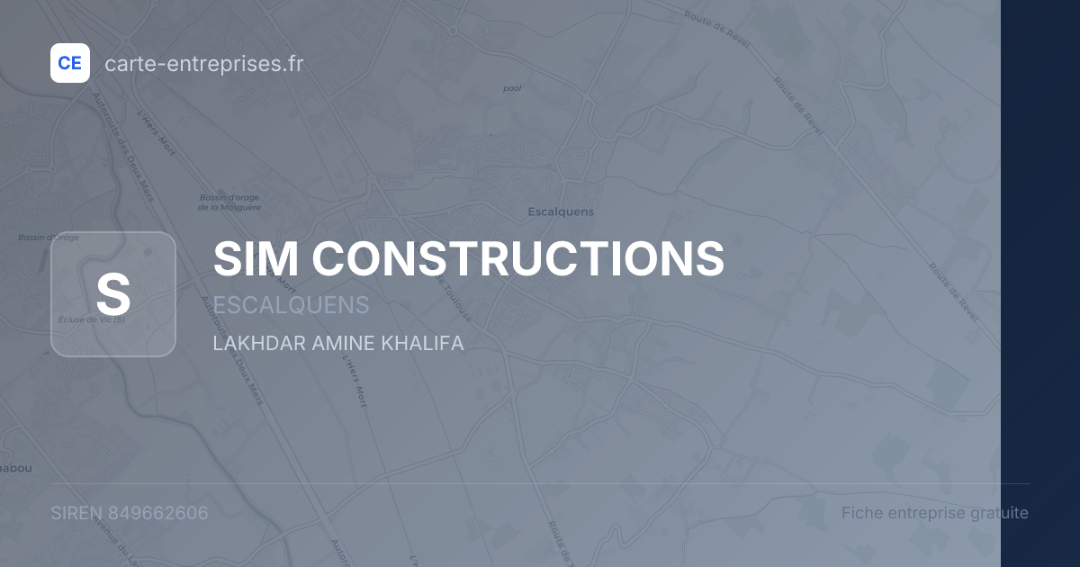 SIM CONSTRUCTIONS — 849662606 — fiche entreprise