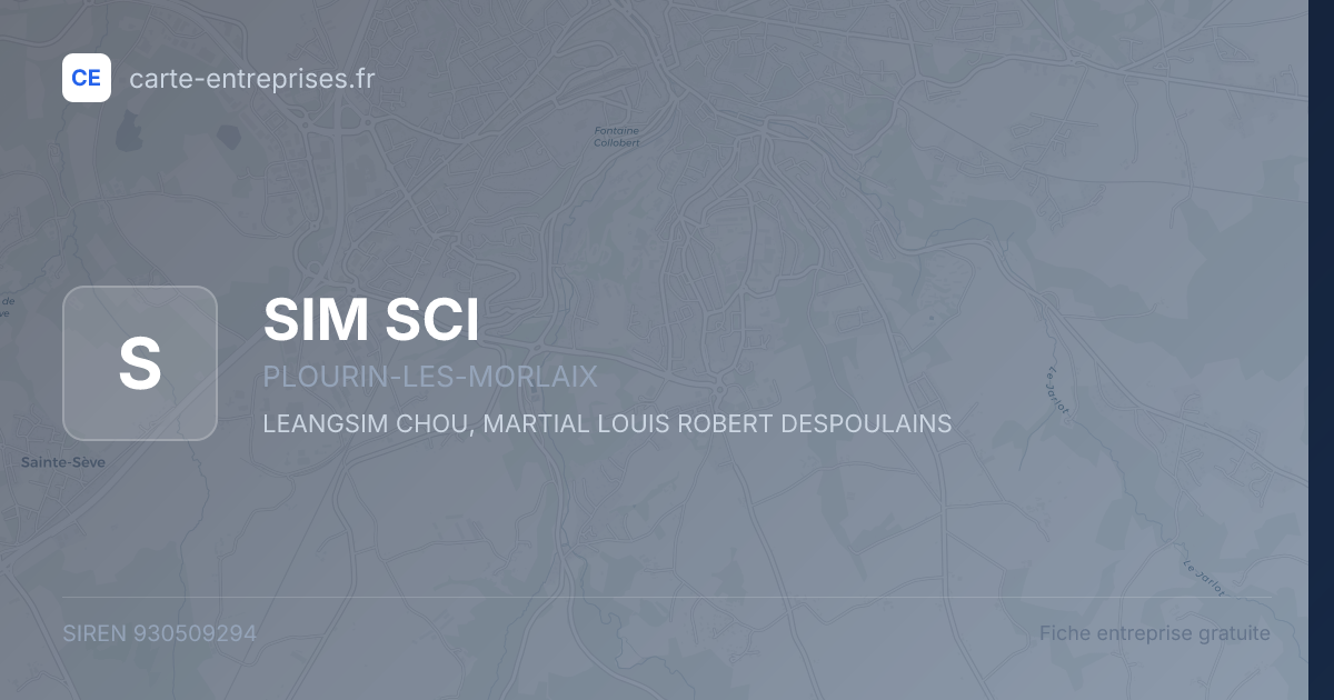SIM SCI — 930509294 — fiche entreprise