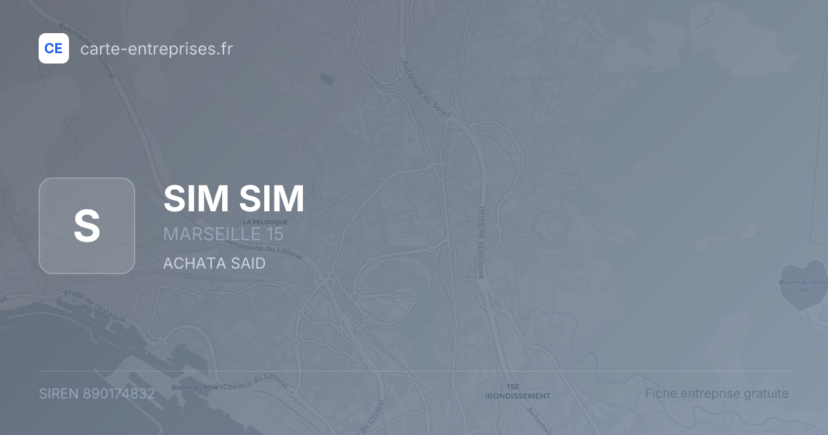 SIM SIM — 890174832 — fiche entreprise