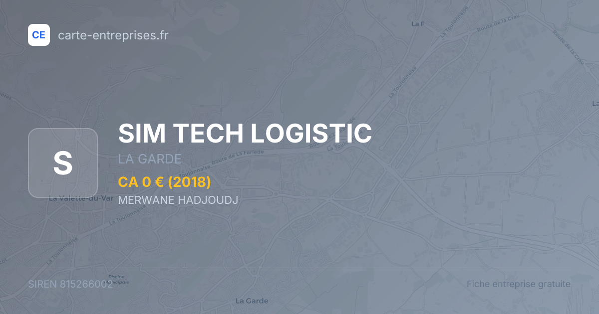SIM TECH LOGISTIC — 815266002 — fiche entreprise