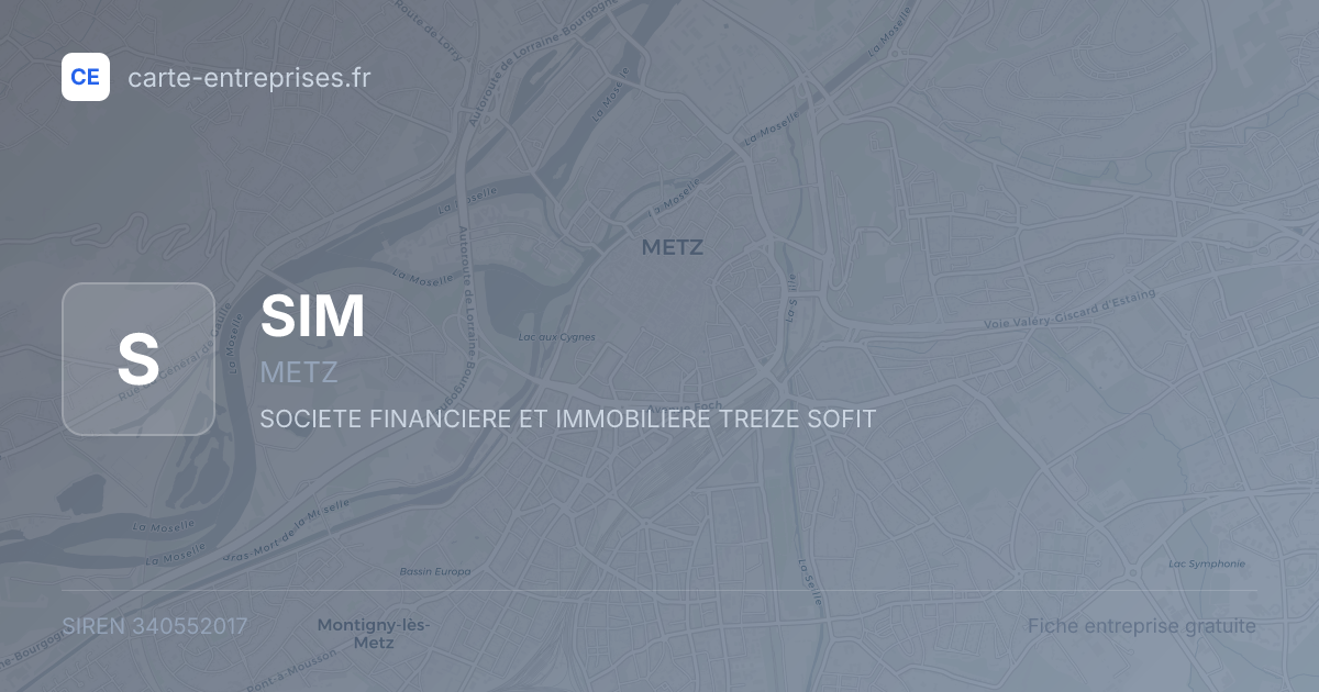 SIM — 340552017 — fiche entreprise