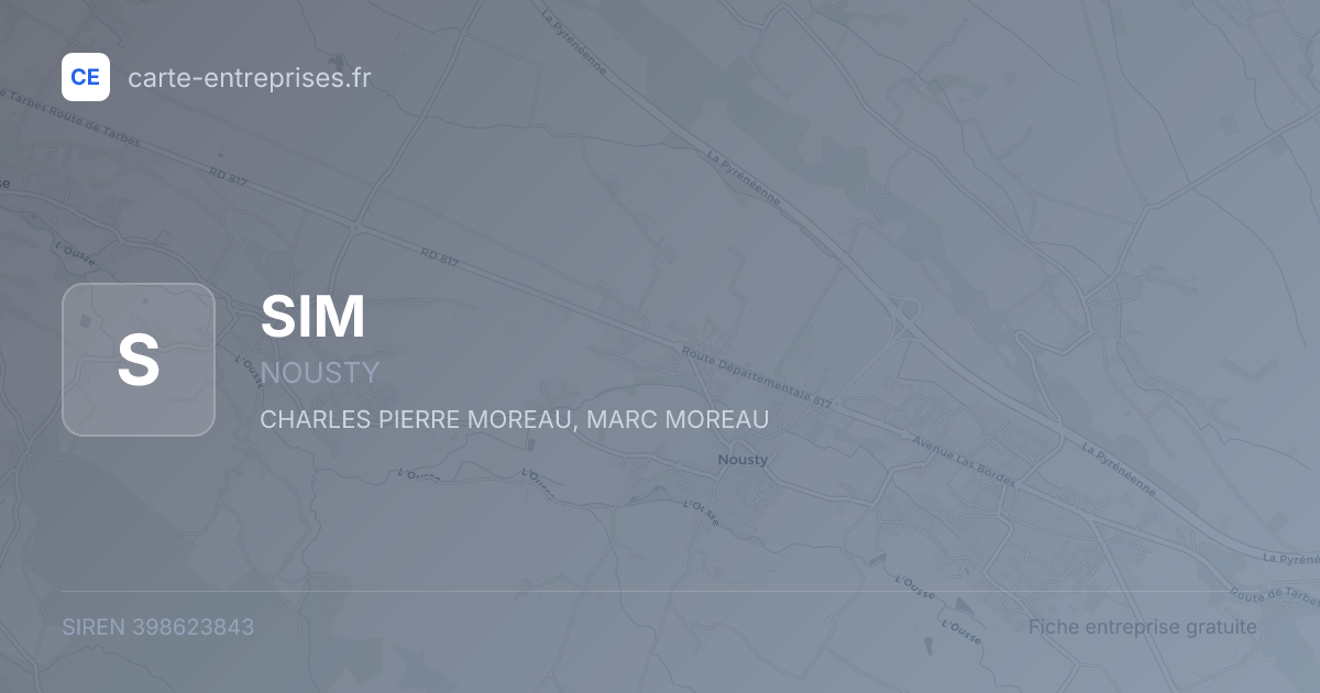 SIM — 398623843 — fiche entreprise