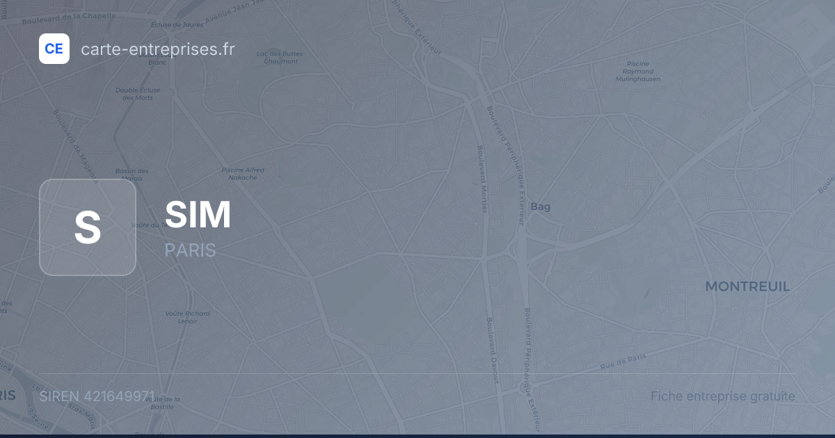 SIM — 421649971 — fiche entreprise