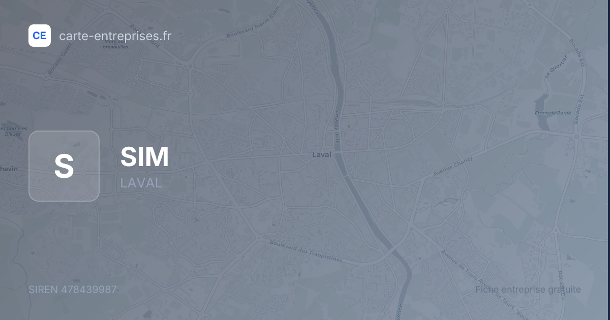 SIM — 478439987 — fiche entreprise