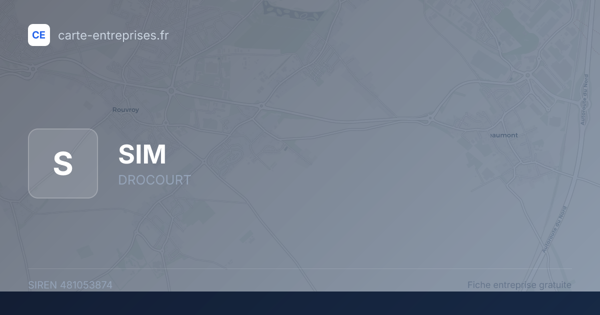 SIM — 481053874 — fiche entreprise