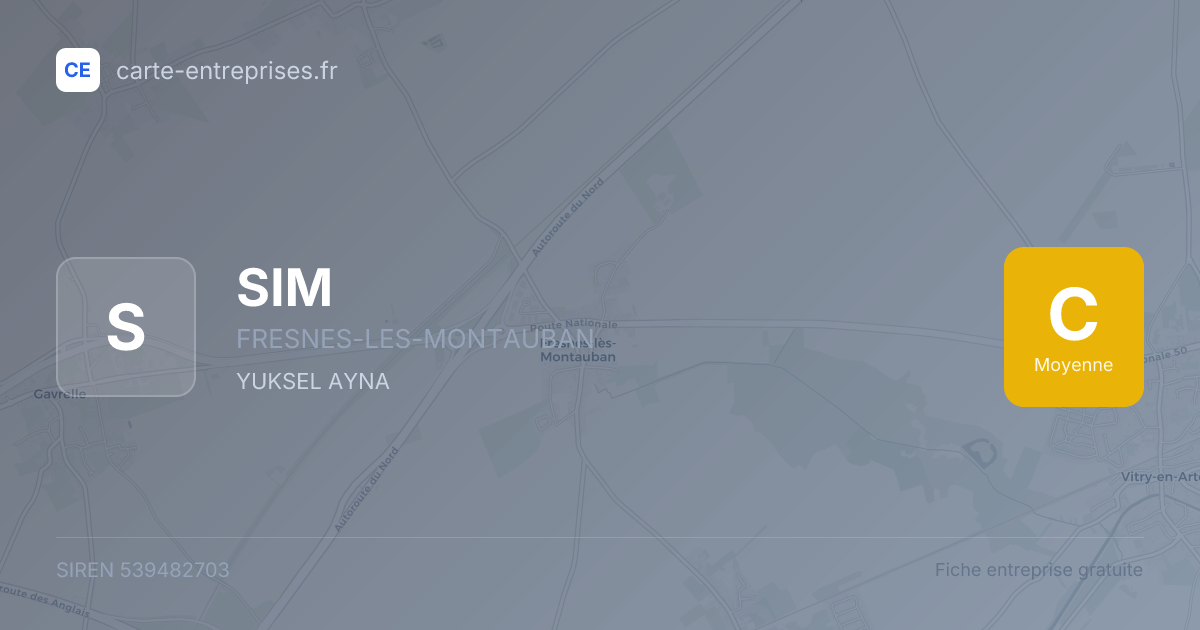 SIM — 539482703 — fiche entreprise