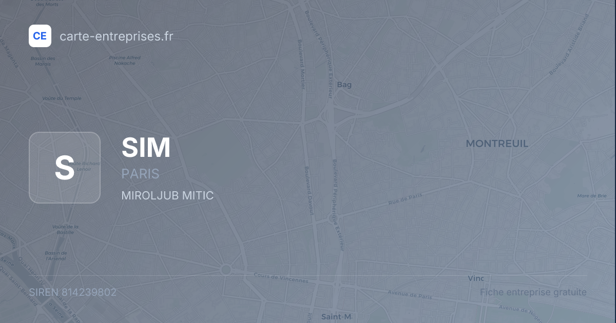 SIM — 814239802 — fiche entreprise