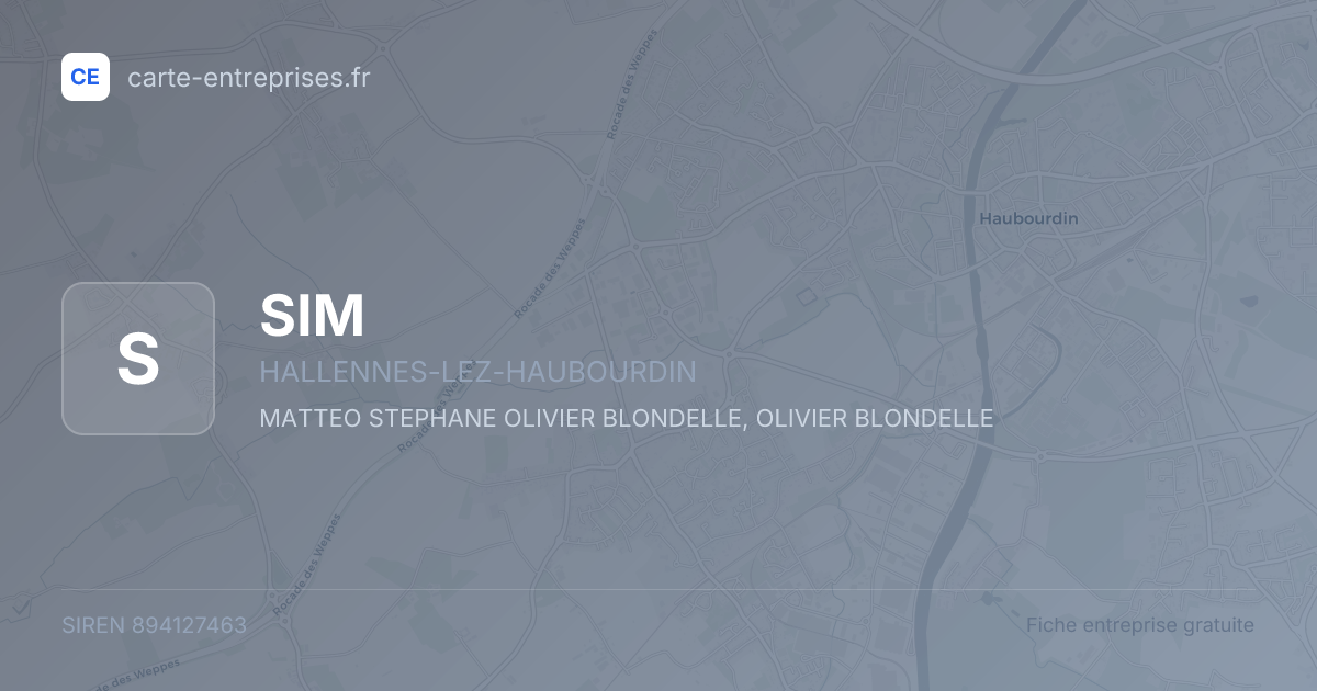 SIM — 894127463 — fiche entreprise