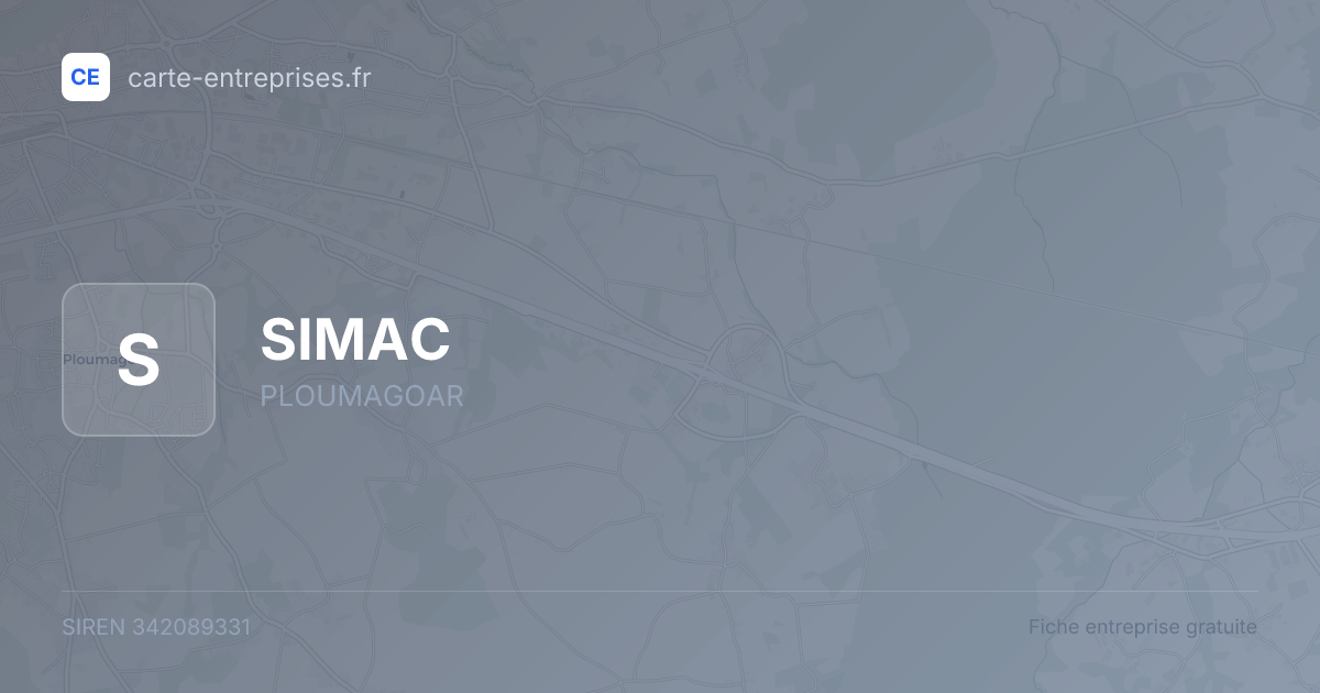 SIMAC — 342089331 — fiche entreprise