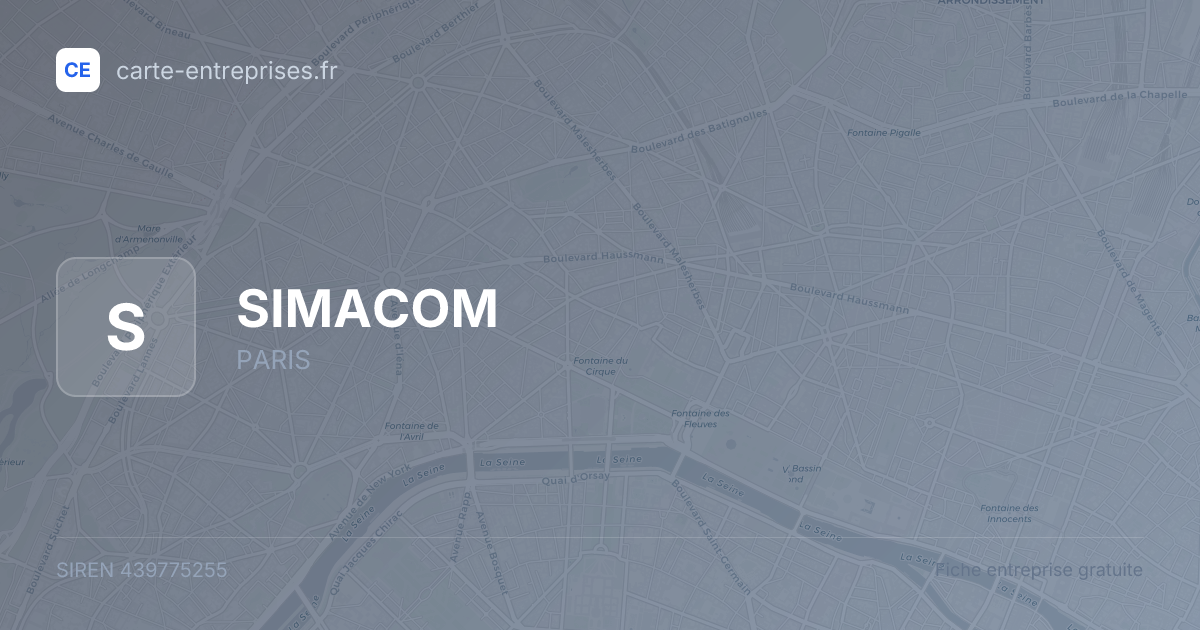 SIMACOM — 439775255 — fiche entreprise