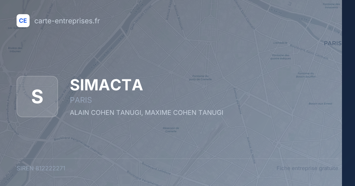 SIMACTA — 812222271 — fiche entreprise
