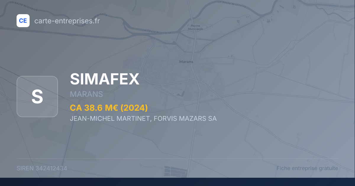 SIMAFEX — 342412434 — fiche entreprise