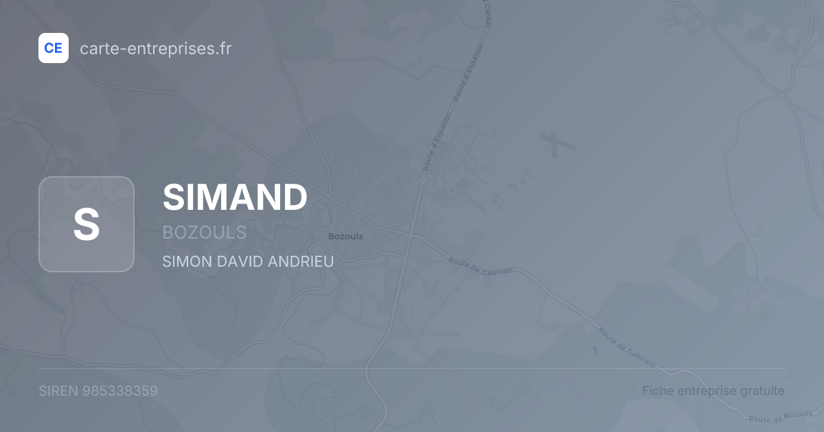 SIMAND — 985338359 — fiche entreprise