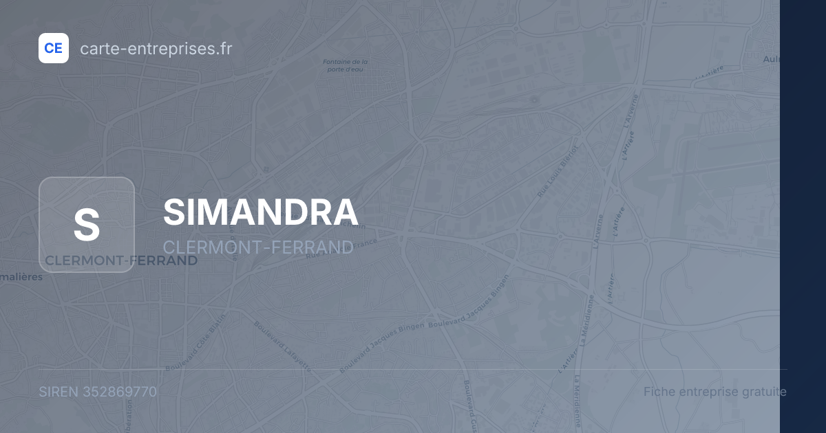 SIMANDRA — 352869770 — fiche entreprise
