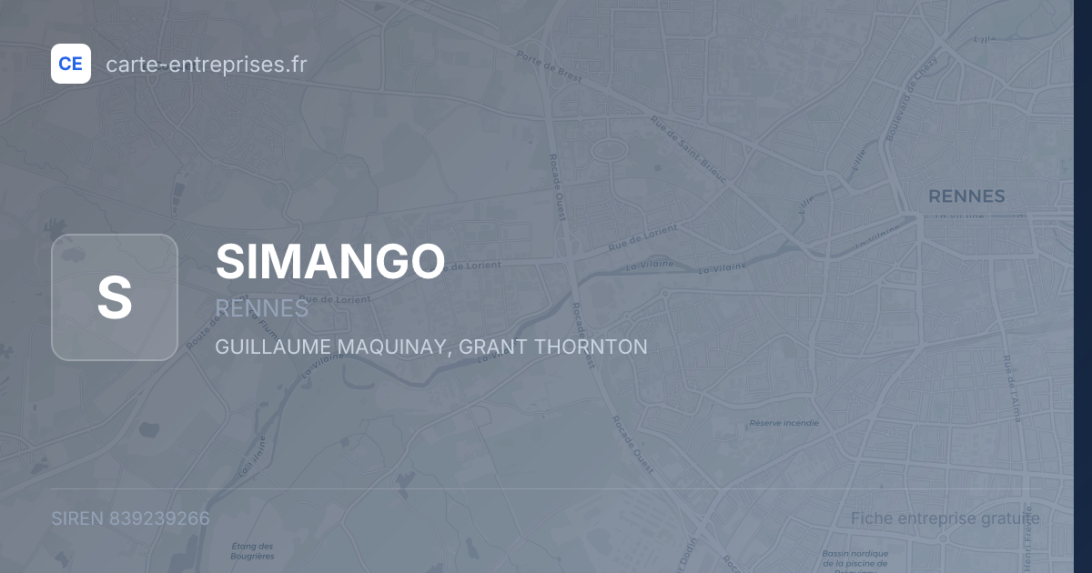 SIMANGO — 839239266 — fiche entreprise