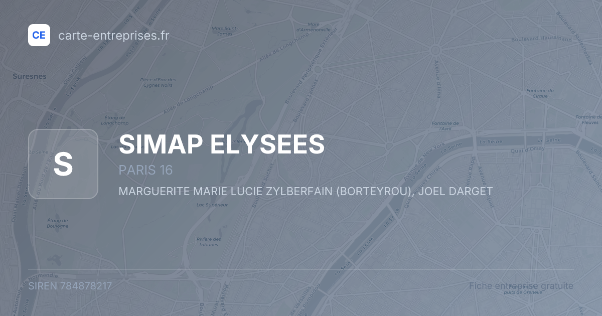 SIMAP ELYSEES — 784878217 — fiche entreprise
