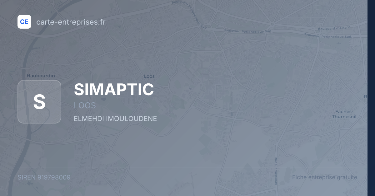 SIMAPTIC — 919798009 — fiche entreprise