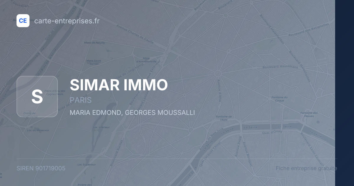 SIMAR IMMO — 901719005 — fiche entreprise