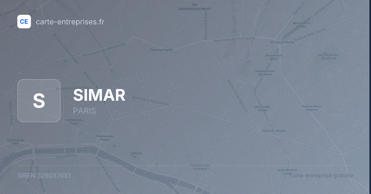 SIMAR — 326037033 — fiche entreprise
