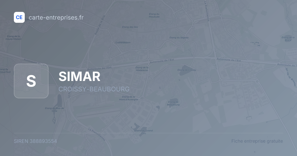 SIMAR — 388893554 — fiche entreprise