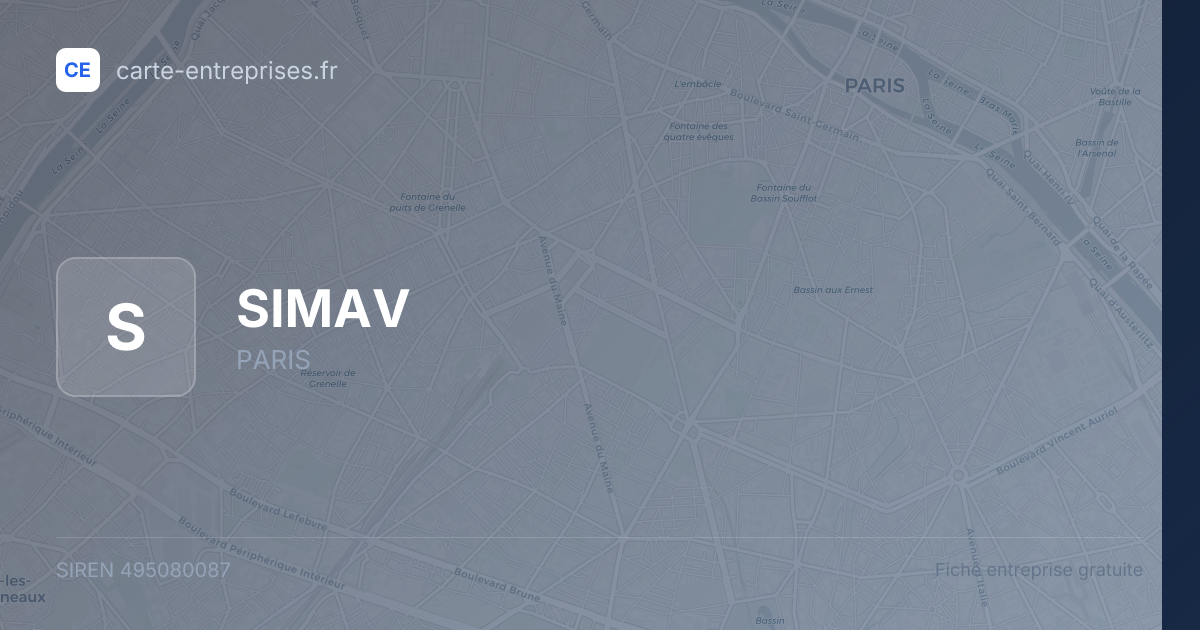 SIMAV — 495080087 — fiche entreprise