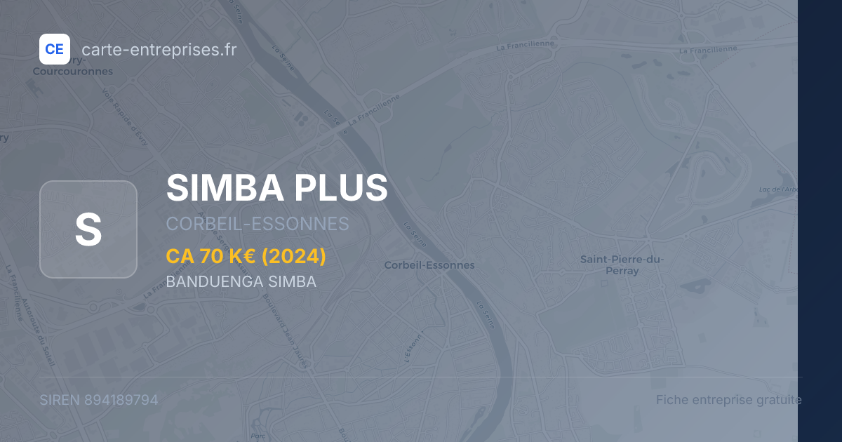 SIMBA PLUS — 894189794 — fiche entreprise