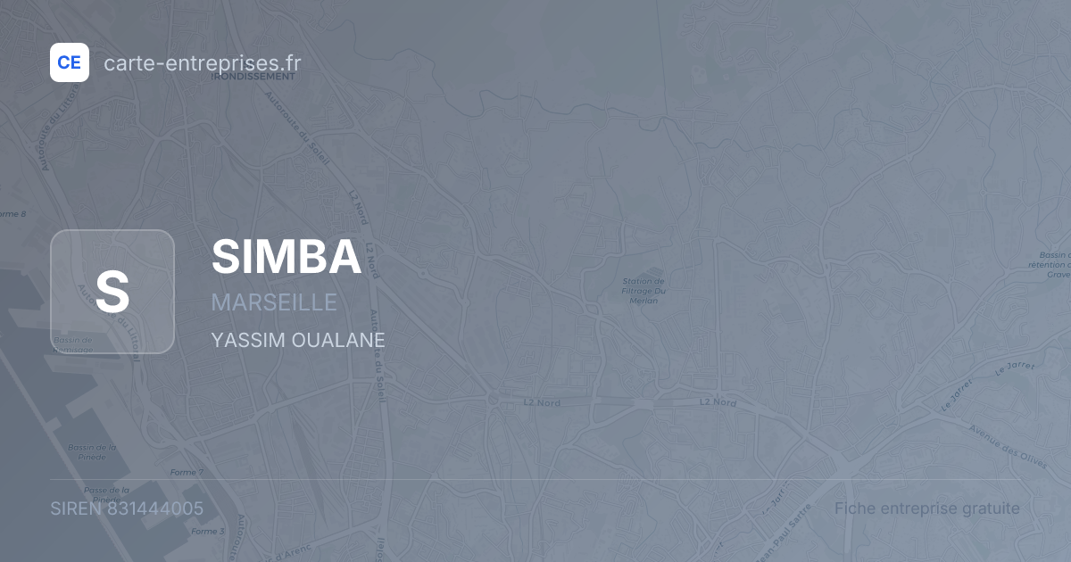 SIMBA — 831444005 — fiche entreprise