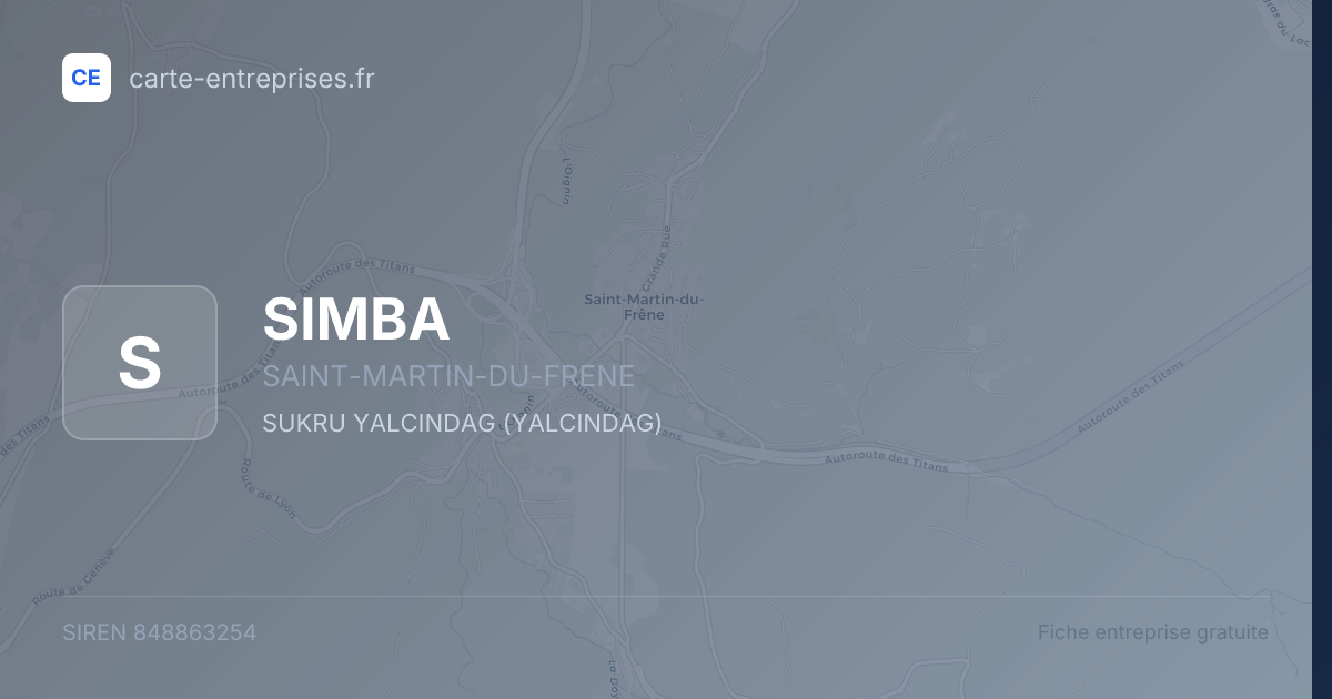 SIMBA — 848863254 — fiche entreprise