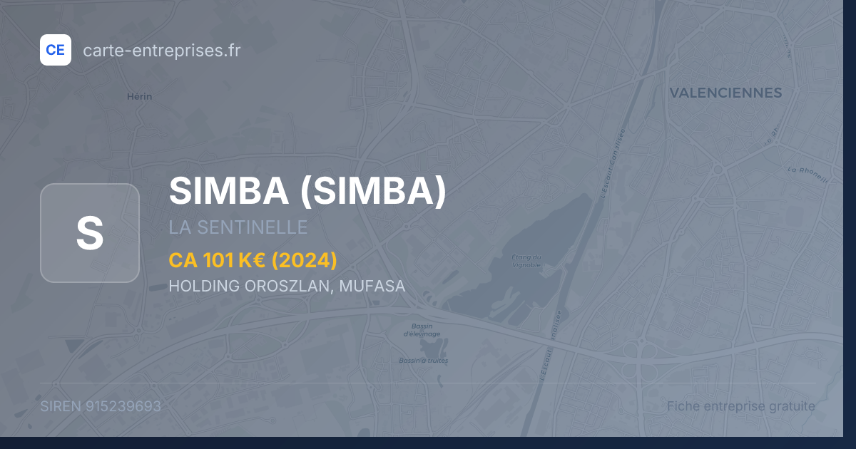 SIMBA — 915239693 — fiche entreprise