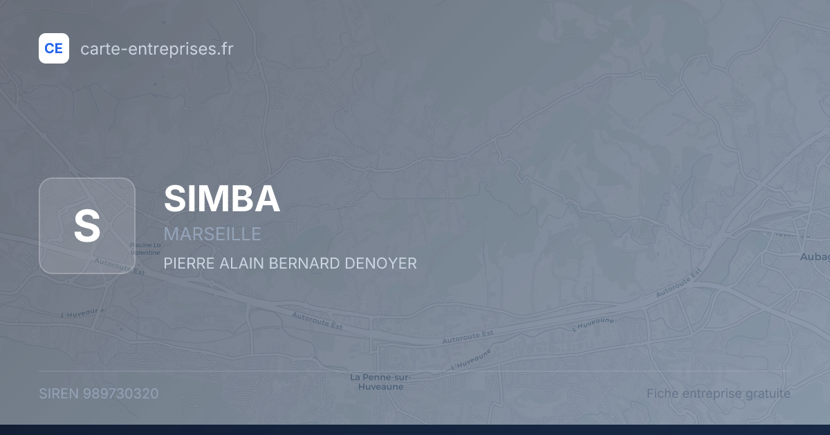 SIMBA — 989730320 — fiche entreprise