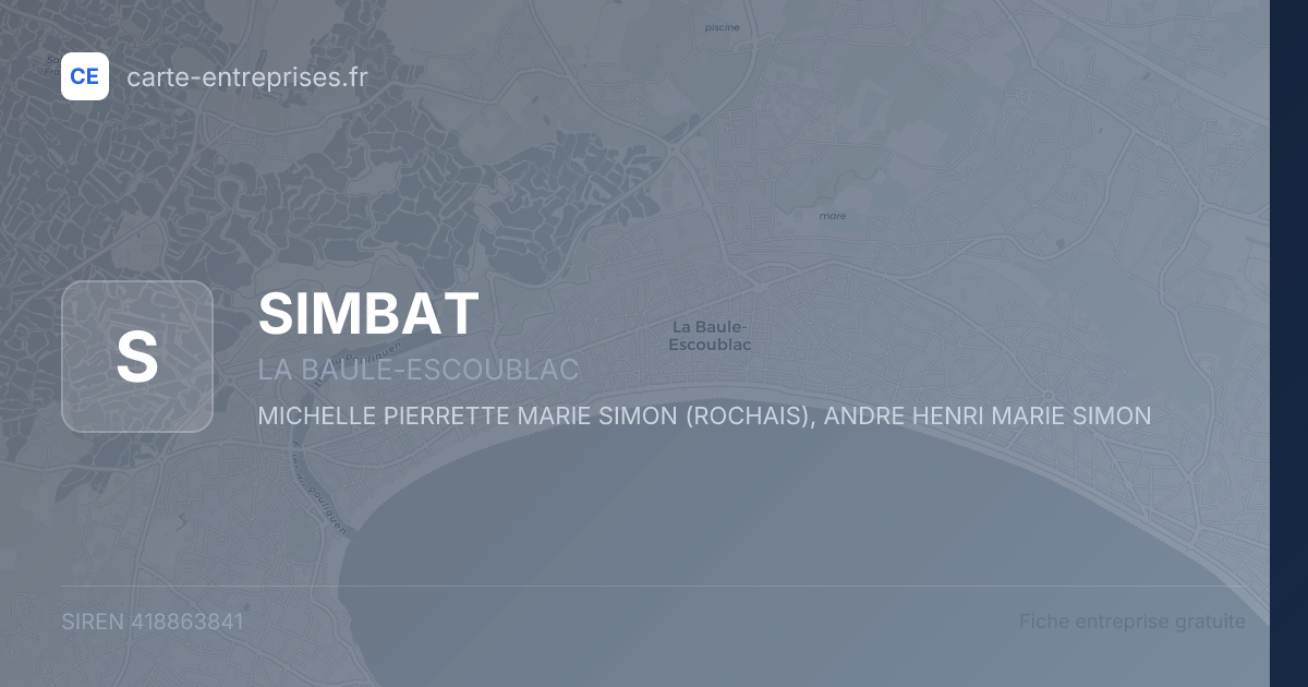 SIMBAT — 418863841 — fiche entreprise
