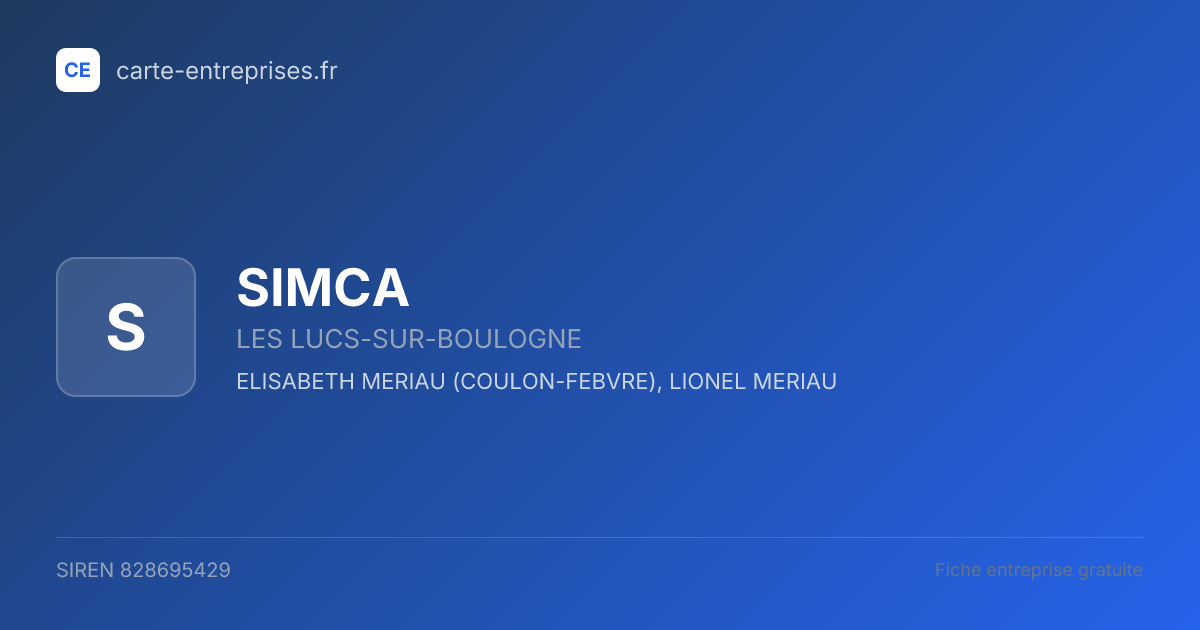 SIMCA — 828695429 — fiche entreprise