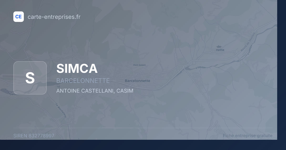 SIMCA — 832778997 — fiche entreprise