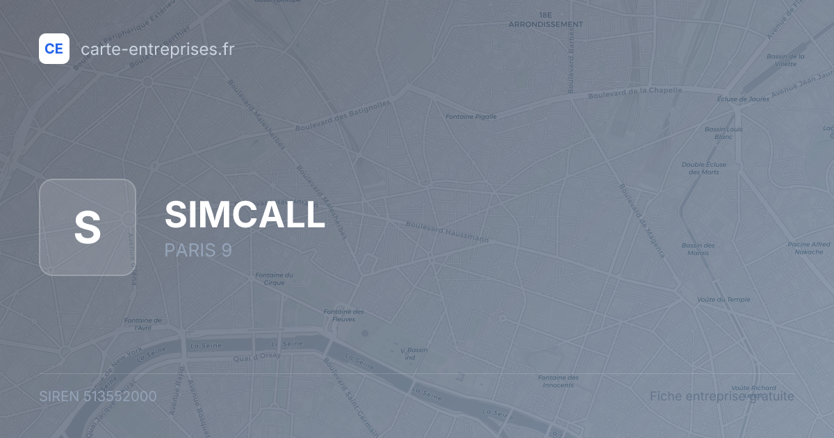 SIMCALL — 513552000 — fiche entreprise