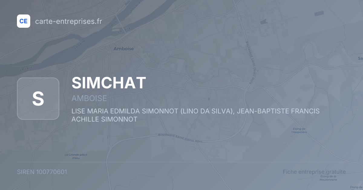 SIMCHAT — 100770601 — fiche entreprise