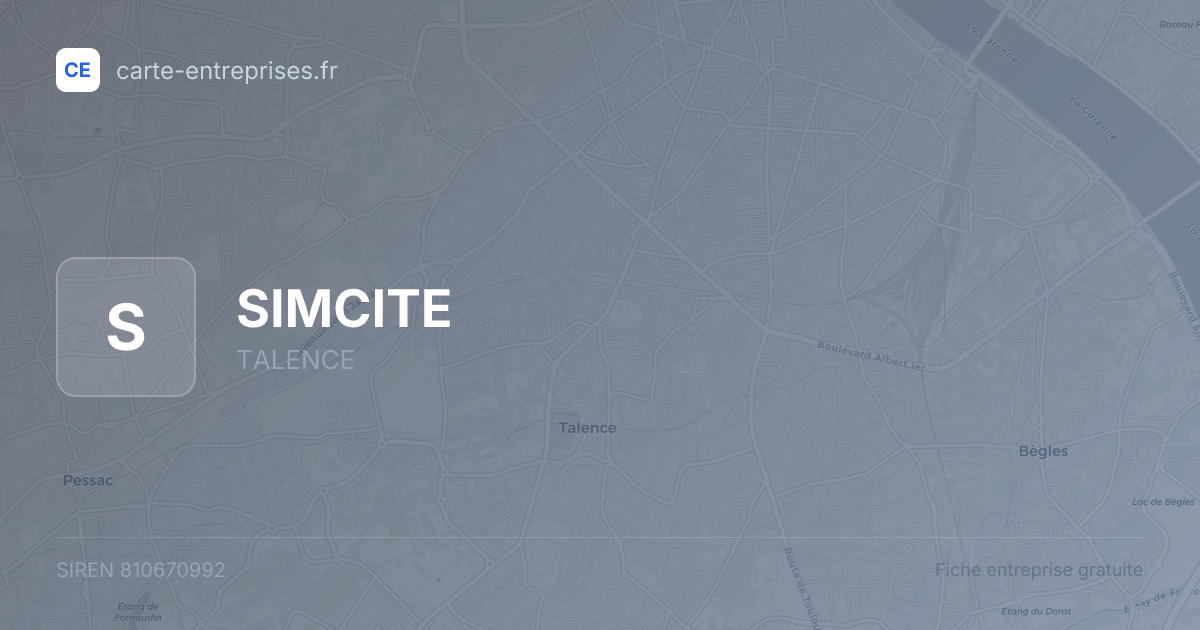 SIMCITE — 810670992 — fiche entreprise