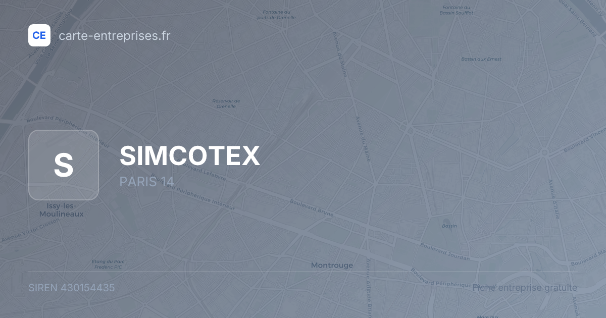 SIMCOTEX — 430154435 — fiche entreprise