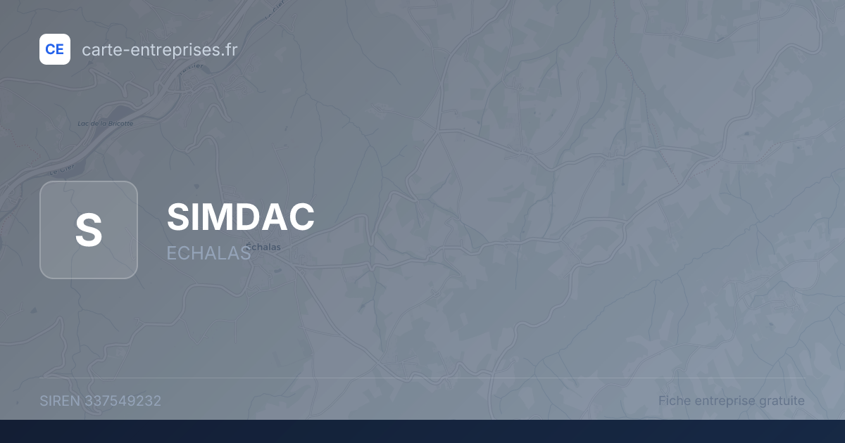 SIMDAC — 337549232 — fiche entreprise