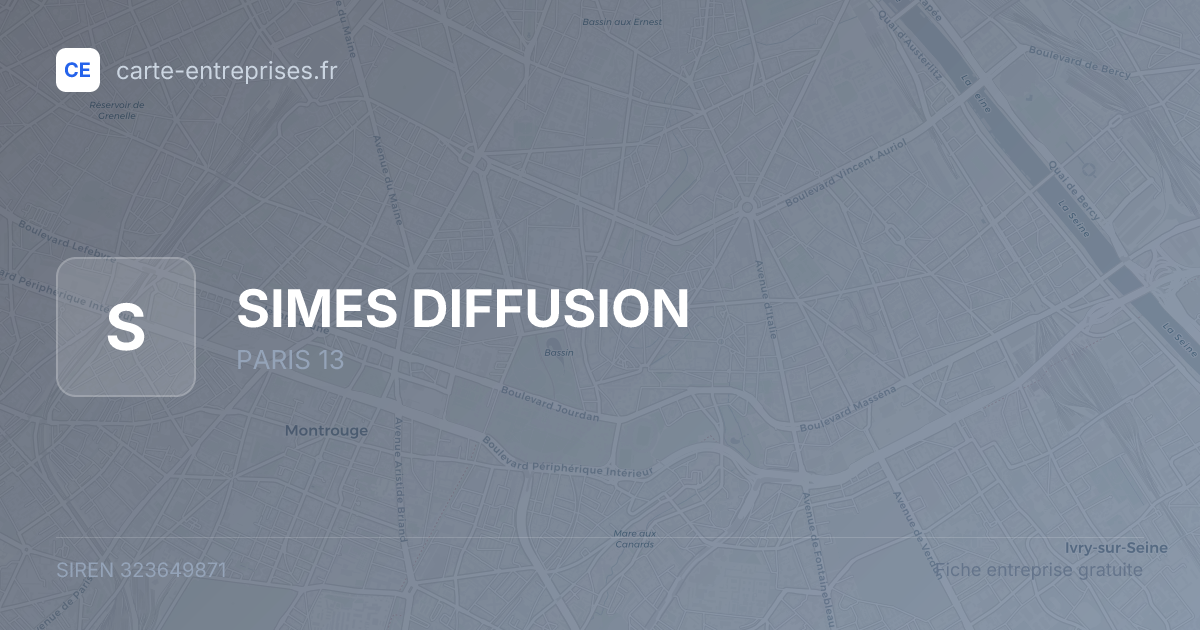 SIMES DIFFUSION — 323649871 — fiche entreprise