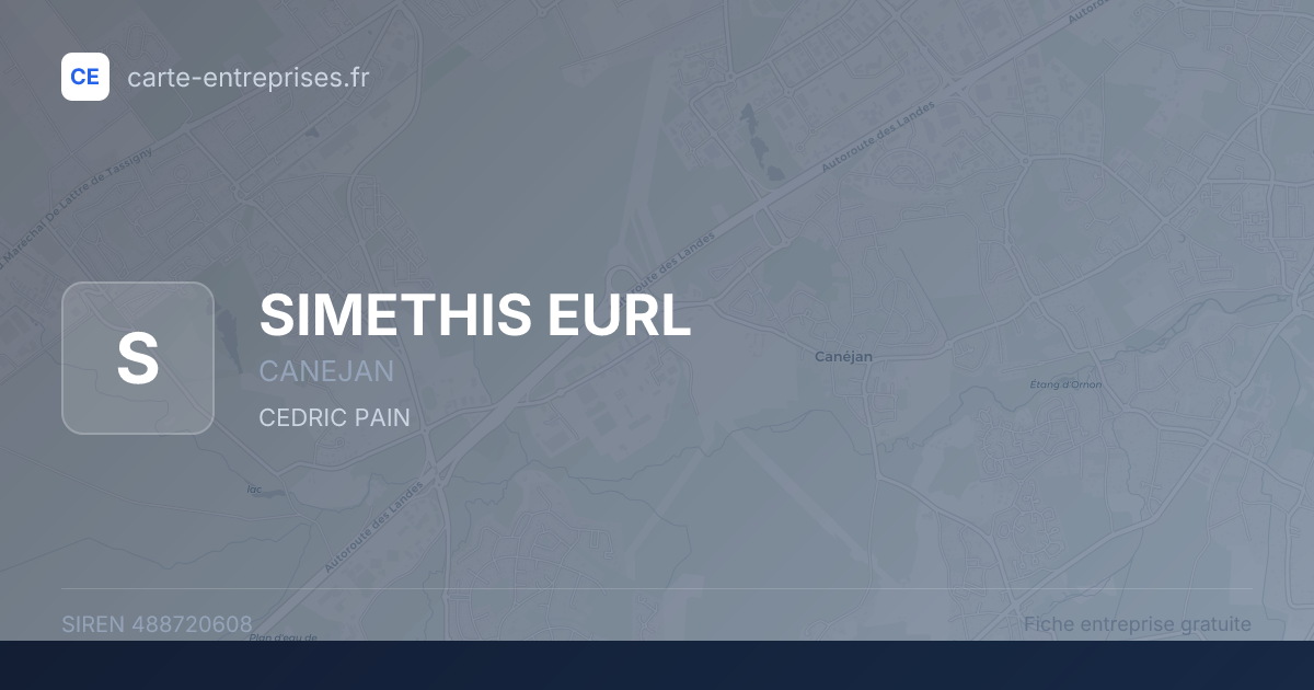 SIMETHIS EURL — 488720608 — fiche entreprise