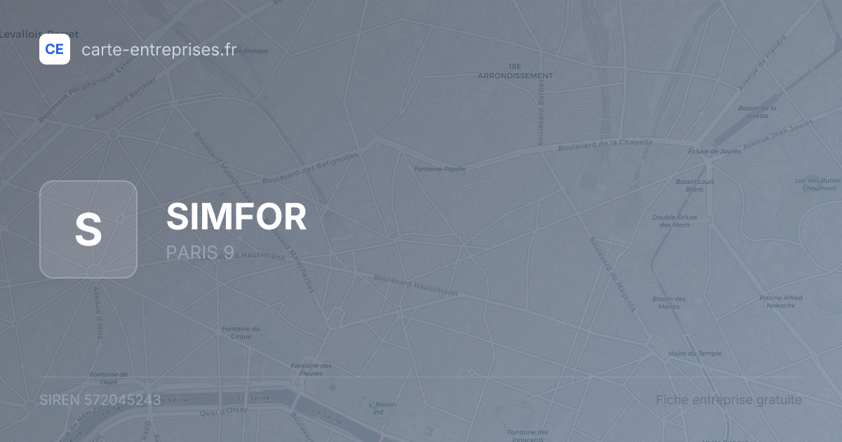 SIMFOR — 572045243 — fiche entreprise
