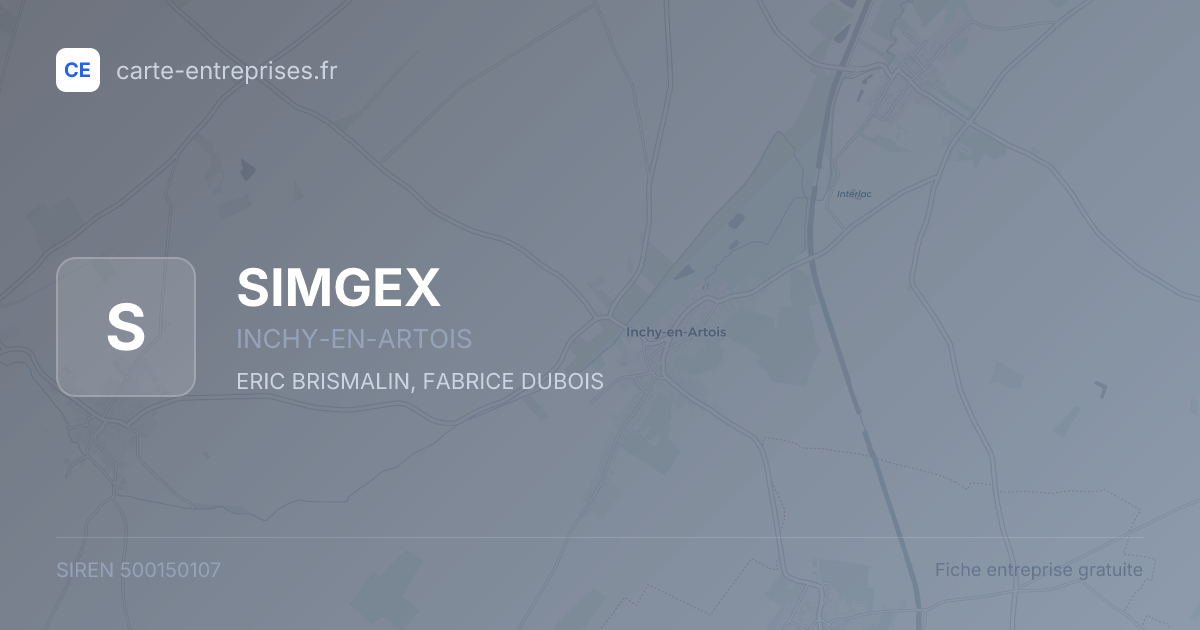 SIMGEX — 500150107 — fiche entreprise