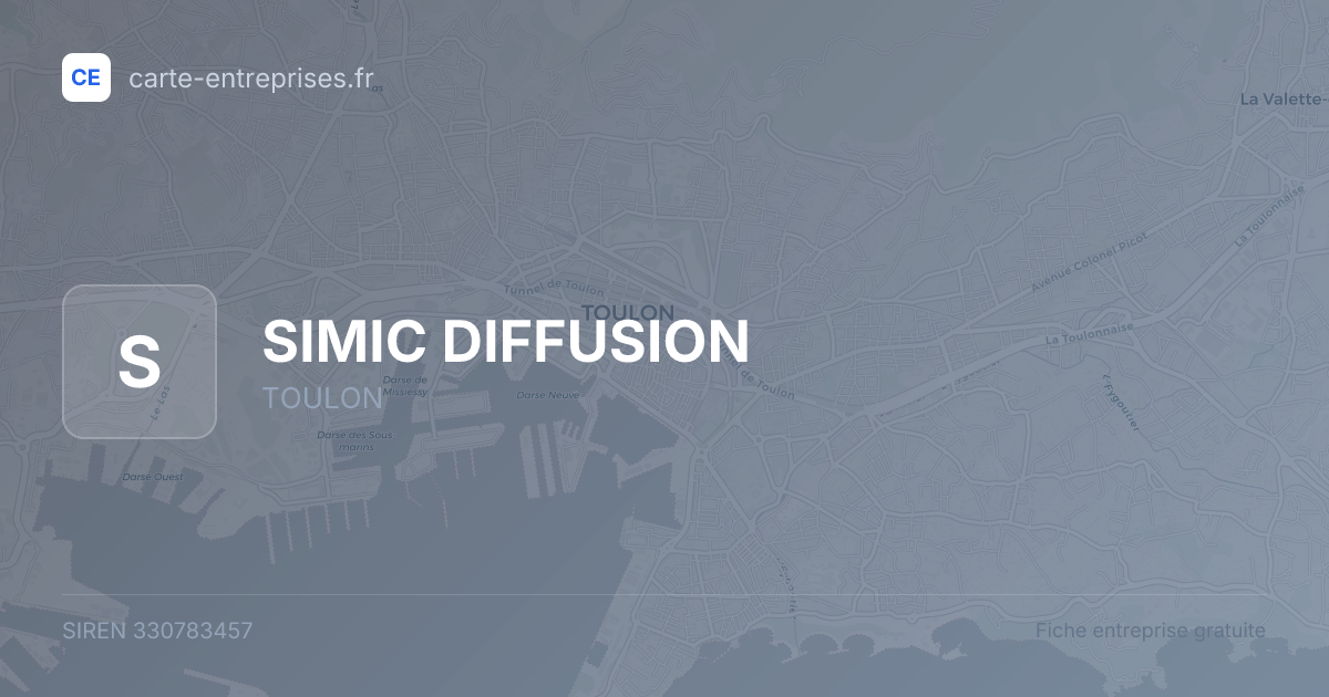 SIMIC DIFFUSION — 330783457 — fiche entreprise