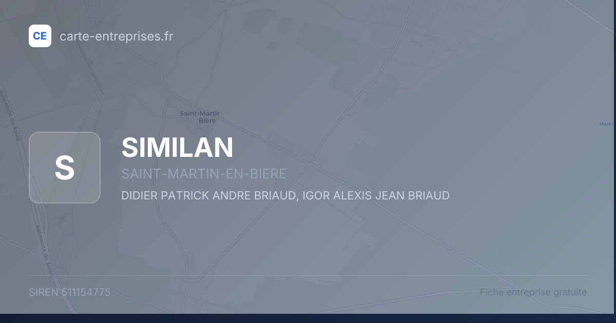 SIMILAN — 511154775 — fiche entreprise