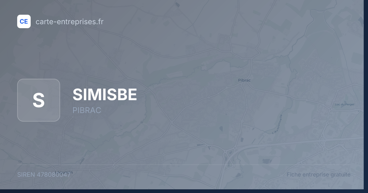 SIMISBE — 478080047 — fiche entreprise