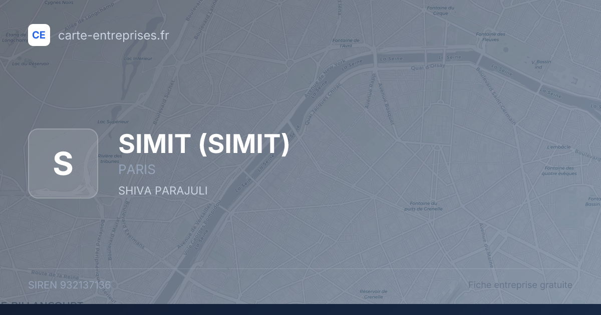 SIMIT — 932137136 — fiche entreprise