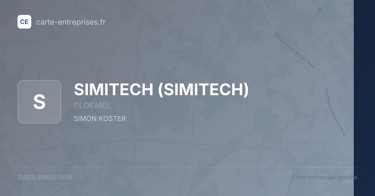 SIMITECH — 898527908 — fiche entreprise